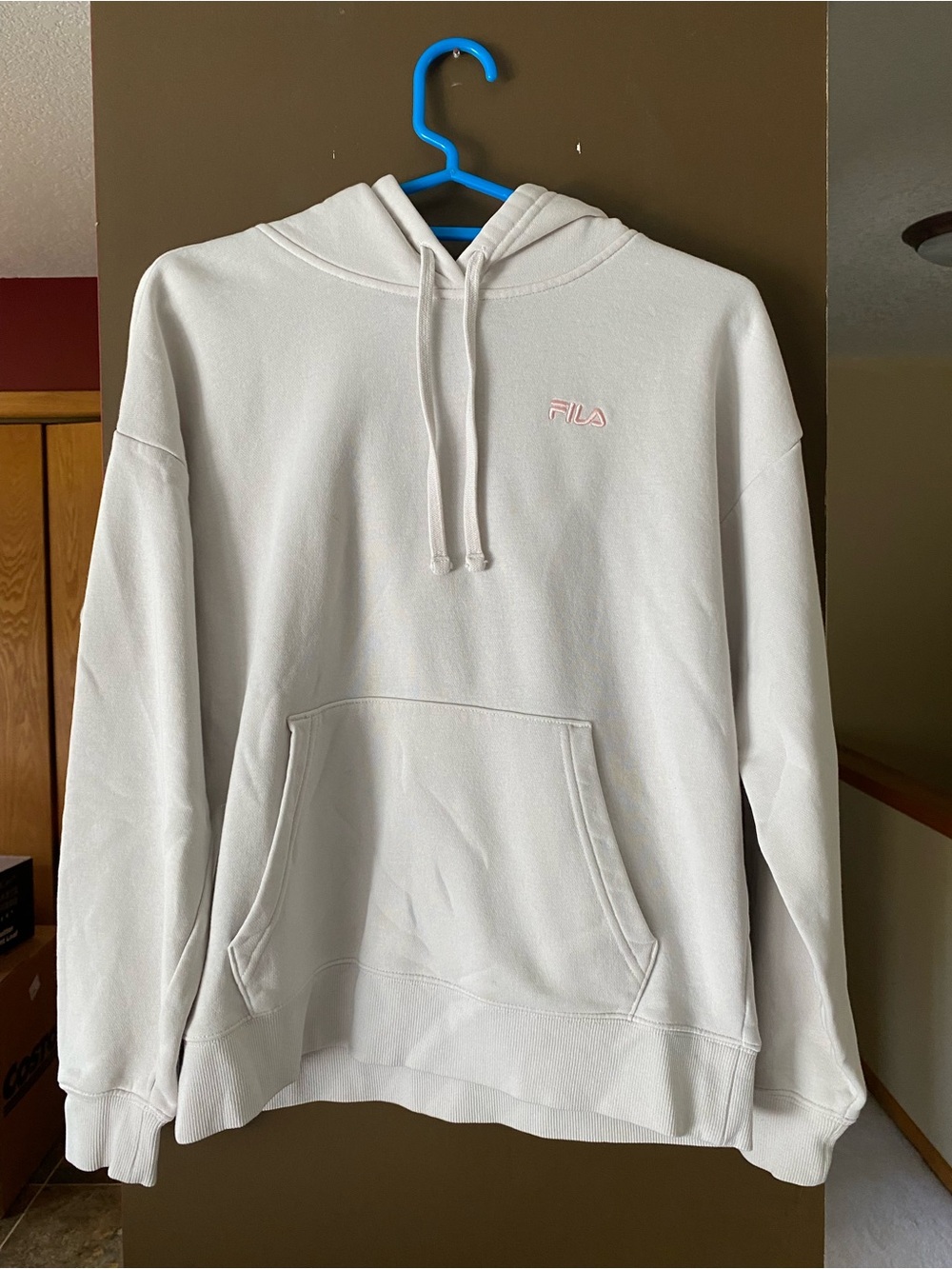 FILA Light Cream Pullover Hoodie